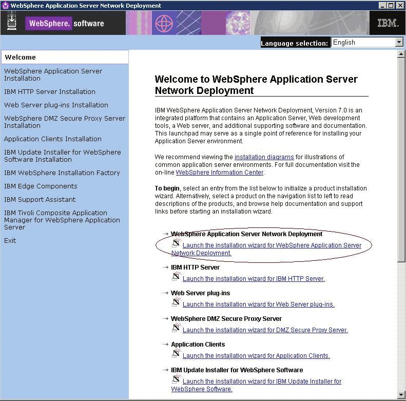 Installing WebSphere Application Server 7.0 (Using Network Deployment CD or Downloaded Image) 7.
