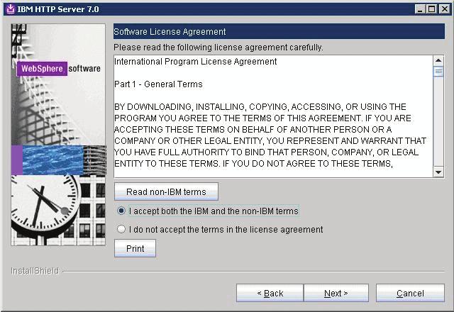 On Software License Agreement, review the License Agreement and