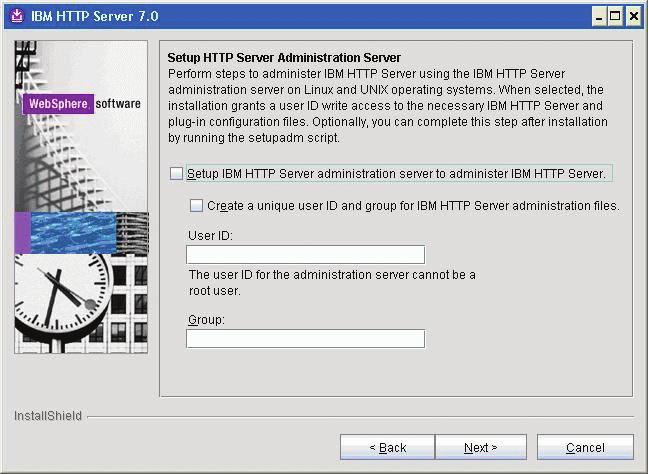 Installing the IBM HTTP Server 7.