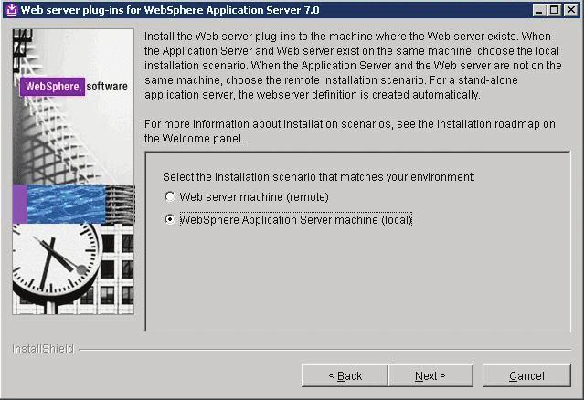Installing IBM HTTP Server Plug-ins for WebSphere Application Server Note: All plug-in binaries are installed, but only the selected Web server will be configured. 8.