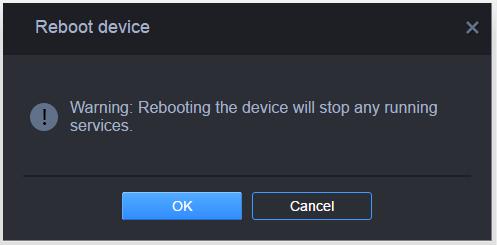 This action restarts the LU, even To reboot the LU: 1 Click the Reboot Device button at the