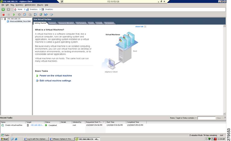 Downloading and Installing the vsphere Client Chapter 6 Managing Virtual Machines Step 2 Step 3 Step 4 Click Download vsphere Client, and then click Run to download the vsphere Client.