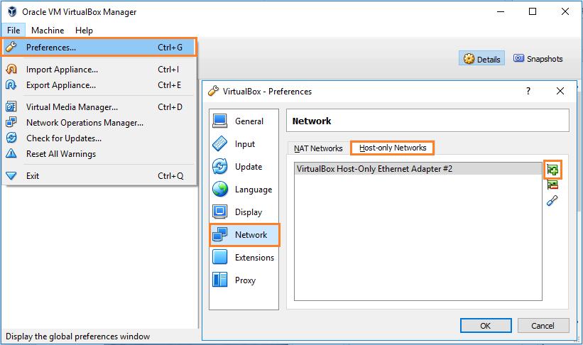 First, check if a virtual network adapter called VirtualBox Host-Only Network has been created in the Network Connections section of the Control Panel. 2.