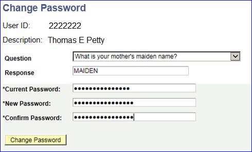 Setup Forgotten Password/Change Your Password, Continued Procedure,