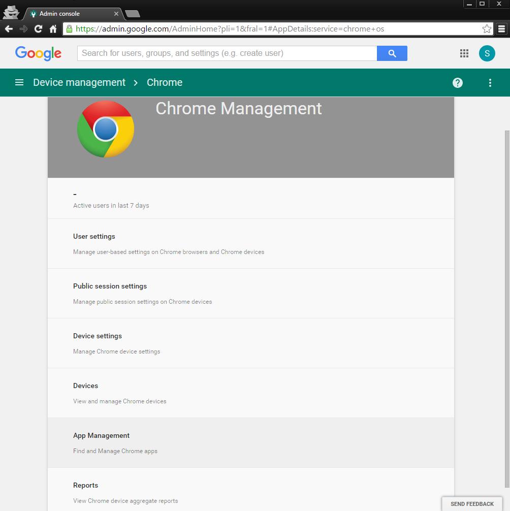 Secure Browser Configuration Installing the Secure Browser on Mobile Devices Figure 100. Chrome Management screen 6.