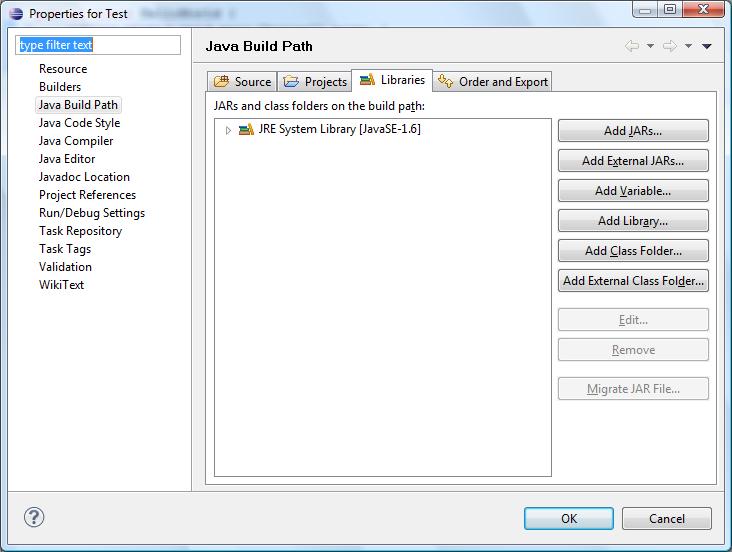 jar files in our project, right click on the project in the Package Explorer and