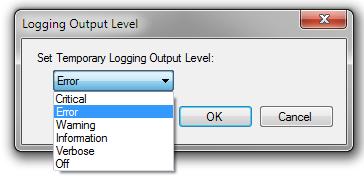 Generating Log Files for an Integrated Excel Workbook Close: Click to close the dialog. Note: A common Logging Console window logs entries for all open integrated Excel workbooks.