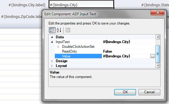Inserting an ADF Input Text Component For more information about using labels in an integrated Excel workbook, see Section 9.4, "Using Labels in an Integrated Excel Workbook." 6.