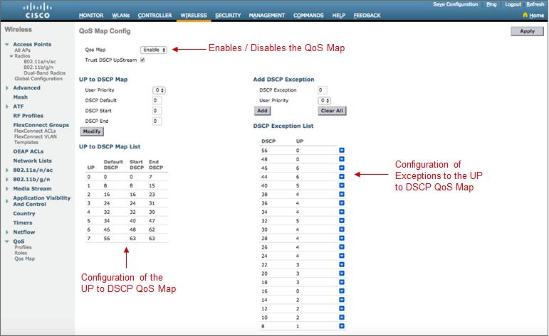 Chapter 10: WLAN QoS Design Figure 114 QoS Map Configuration After EasyQoS / Fastlane Modifications The result of the QoS Map configuration is to map values as shown in the table below.