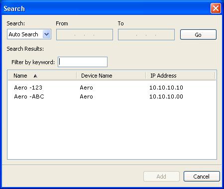 COMMAND WORKSTATION 16 All available servers appear in the Available Servers list. To search for a particular server in the Available Servers list, type the server name in the Filter by keyword field.