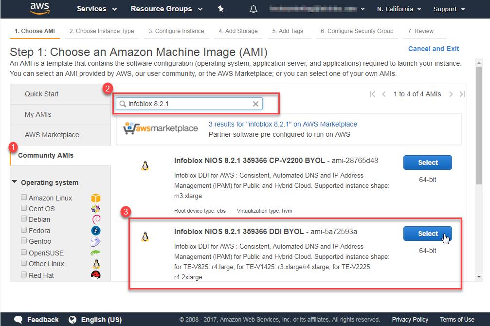In the AWS console, expand the Services menu and under Compute, select EC2. 2. Open the Instances tab and click Launch Instance. 3. Switch to the Community AMIs tab. 4.