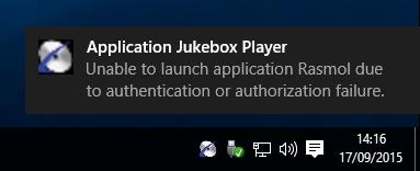 APP-J: UNABLE TO LAUNCH APPLICATION DUE TO AUTHENTICATION OR AUTHORIZATION FAILURE When you try to launch an application you receive an error message Unable to launch application due to