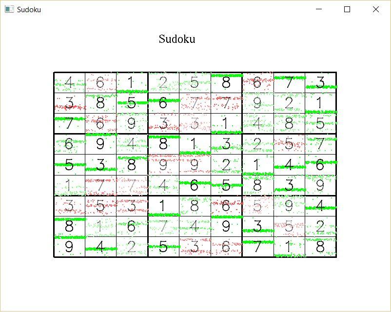 Sudoku Game Through Neural Network Figure 5 : The output from the Sudoku game application cd sudoku python sudoku.py A visualiser will pop up, which is shown in Figure 5.