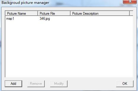 on "add" button, select the pictures need to add, format of JPG or BMP.