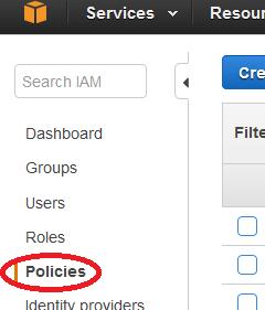 Create a new Policy: Select Create your own policy : Enter