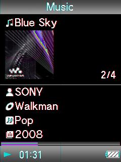 36 Playing Music Music playback screen Song name Artist name Album title Genre Release year Playing status Operations on the music playback screen To (screen indication) Play ( )/pause ( ) *1 Fast