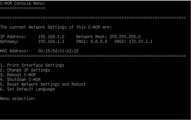 once automatically: After the automatic reboot the standard IP address