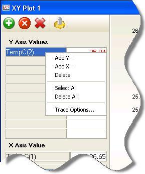 Section 7. Monitoring Data in Real-time 7.6.2.3 Right-Click Functionality You can also access functionality by right-clicking on a selected y-value trace to obtain a menu.