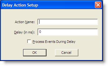 Creating Actions 2. Select the Delay Action tab, then click New. The Delay Action Setup window appears (Figure 51). Figure 51. Delay Action Setup window 3.