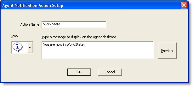 Cisco Desktop Administrator User Guide Agent s State Change Notification and Announcement Agent Desktop can be configured so that agents who are vision-impaired are notified of agent state changes.