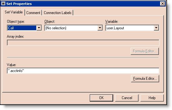 acctinfo Copying a Layout 1. Choose Services Configuration > Enterprise Data > Layouts. The Layout List page appears (Figure 74). 2. Select the layout you want to copy.