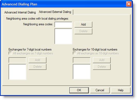 Cisco Desktop Administrator User Guide Advanced External Dialing Use the Advanced External Dialing tab on the Advanced Dialing Plan window to configure additional external dialing options (Figure 7).