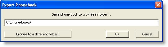 Phone Books To export a phone book: 1. In the Phone Book window, click Edit. The Phone Book Editor window appears (Figure 14 on page 41). 2.