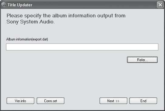Exporting album information to a USB storage device This section explains how to export album information for which you have no title information to a USB storage device.