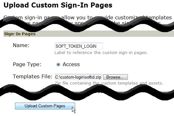 5. Enter a name for the set of pages in the Name field. 6. Click the Browse button to the right of the Templates File field, locate and select the softid.
