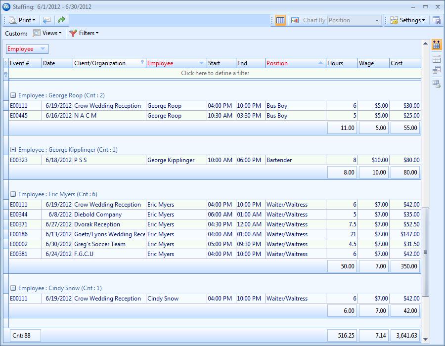 Unit 4: Using Activity Queries Image 4.7: Tracking Staffing Activity 1. Click the Queries sidebar on the left-hand side of the screen. 2. Click the Staffing Activity button. 3.