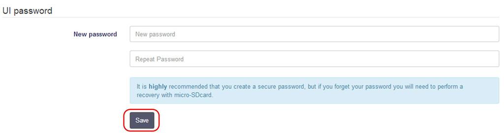 Administrative Management 3.3 Changing Administrator Password It is highly recommended that you set a secure password in order to keep your SP31 and data safe. To change the Administrator Password: 1.