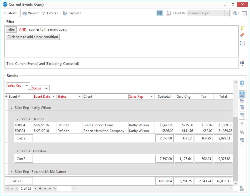 Unit 19: Using the Query Tools to Track Business Grouping Grid Data 1. From a results grid, click the Group By Box button, located at the right of the detail grid.