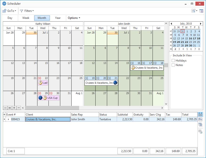 Unit 3: Using the Calendar of Events Creating Separate Calendars for Sales Reps, Business Types, Etc. 1.