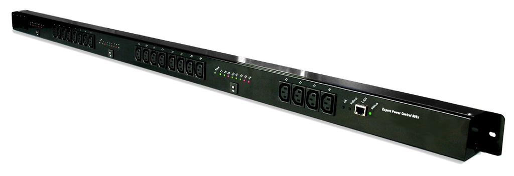 Expert Power Control 8080 Series 24 24-fold switched PDU with integrated current metering Vertical mounting 24 Power Ports 5 connector types available 24 Power Ports individually switchable directly