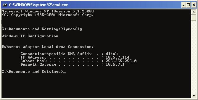 Appendix B - Networking Basics Networking Basics Check your IP address After you install your new D-Link adapter, by default, the TCP/IP settings should be set to obtain an IP address from a DHCP