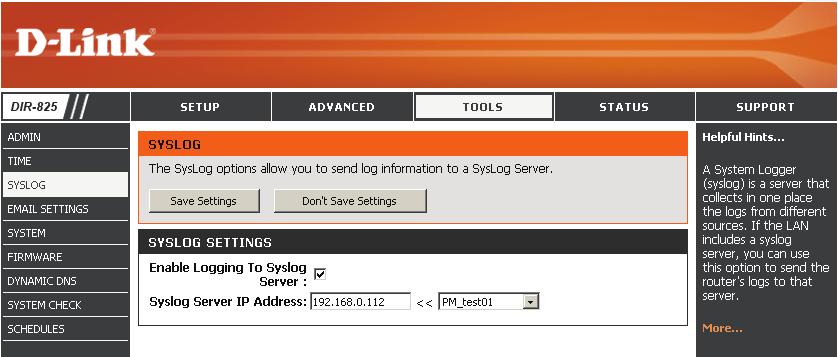 SysLog The Broadband Router keeps a running log of events and activities occurring on the Router. You may send these logs to a SysLog server on your network.