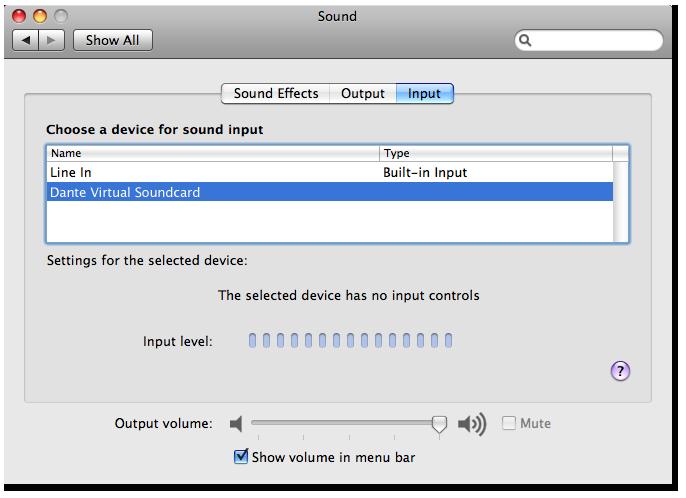 For applications which do not have a mechanism to select a soundcard from within the application, the System Preferences panel must be used to configure the