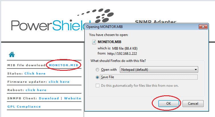 If you are using SNMPB monitoring software, you will need to perform the following steps too.