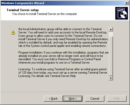 cpl to call Application Management. 2 Select Add/Remove Windows Components.