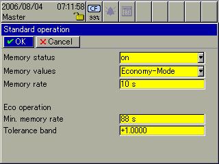 2 Instrument Description Active operating mode The active operating mode is shown in the diagram by different symbols behind the current display for the diagram speed: Operating mode Normal operation