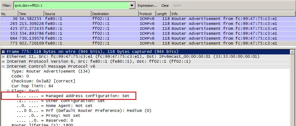 Lab Configuring Stateless and Stateful DHCPv6 c. Change the filter in Wireshark to view DHCPv6 packets only by typing dhcpv6, and then Apply the filter.