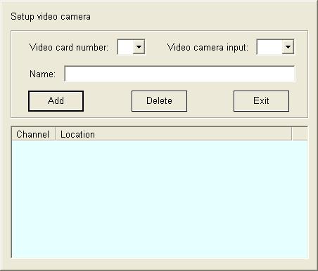 Using the software 22 Step1: Select the video camera number. If you install more than one Video Server Cards, please scroll down to select.
