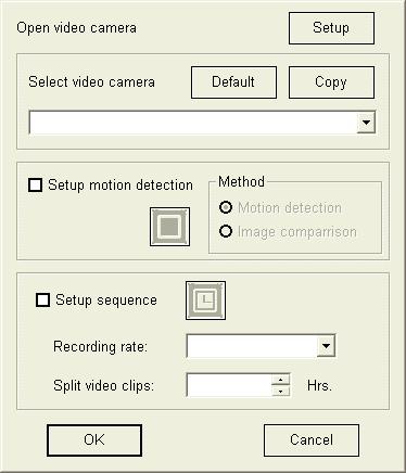23 Step 1: Select video camera: You can choose the appropriate camera from the list of available cameras displayed by the drop-down box, which lets you configure the various video settings.
