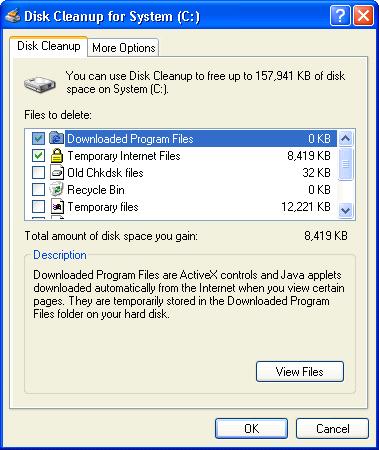 47 3. In the "Disk Cleanup" window, click the "Settings" tab, then