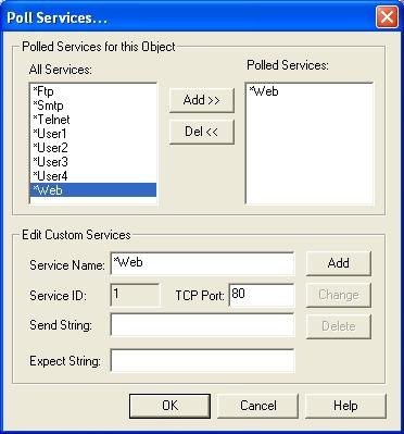 Finally select the Attributes Tab and change the EXEC Program to iexplore.exe $a. To enable Web service polling highlight TCP Services and select HTTP from the pull down menu.