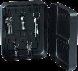 lock with protective slide cover Wall mounted design Fixing screws included Exterior