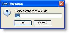 Modifying an Ignored Extension This task describes how to modify an extension in the Ignored Extension list. TASK 1. In the list of CDR connections, select the connection you want to edit. 2.