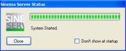 Initially, you will see that the Status dialog box is displayed on the Windows desktop that displays a progress bar indicating the status of the application being loaded. 1. Progress bar 2.
