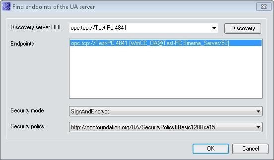 Data exchange via OPC 5.2 Data access with OPC (UA) 3.