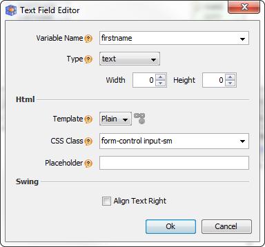 Type firstname in the id field of the text field editor.